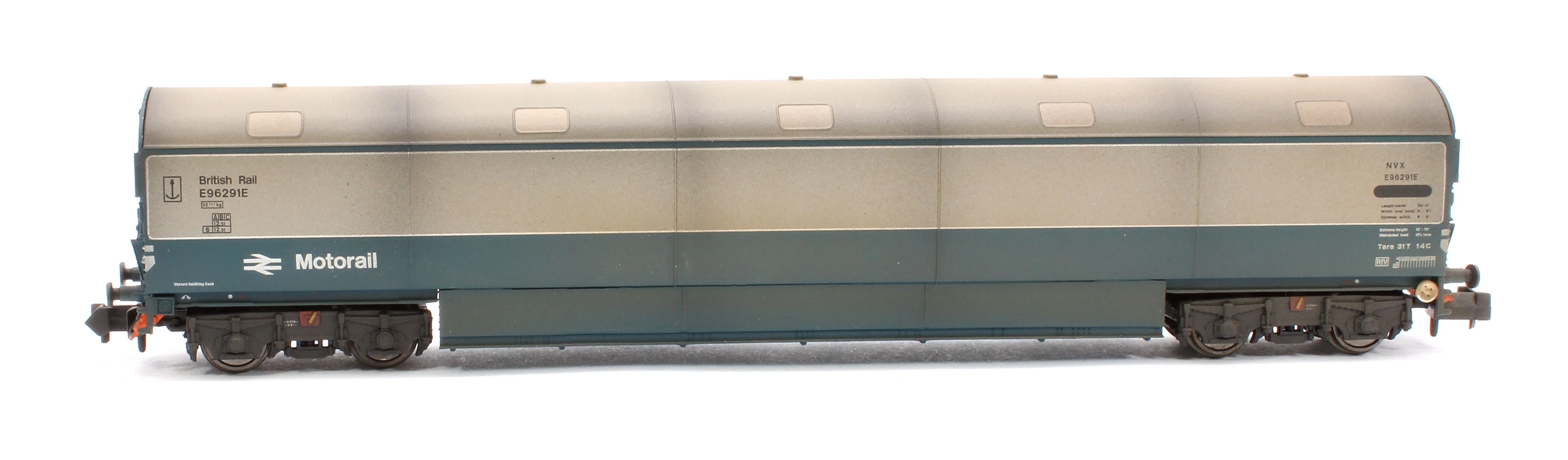Custom Weathered Newton Chambers Car Transporter BR Motorail BR Blue/Grey NVX E96291/294/299E - Pack 2 - Image 7