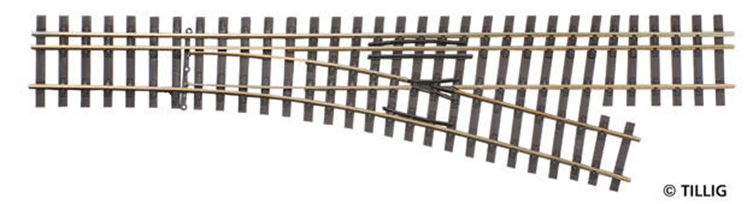 Tillig elite track : Three rail narrow-gauge points