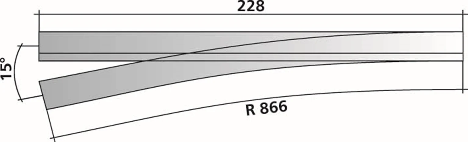 Tillig elite track : Right Turnout HO/HOm (Standard Gauge) - Image 3