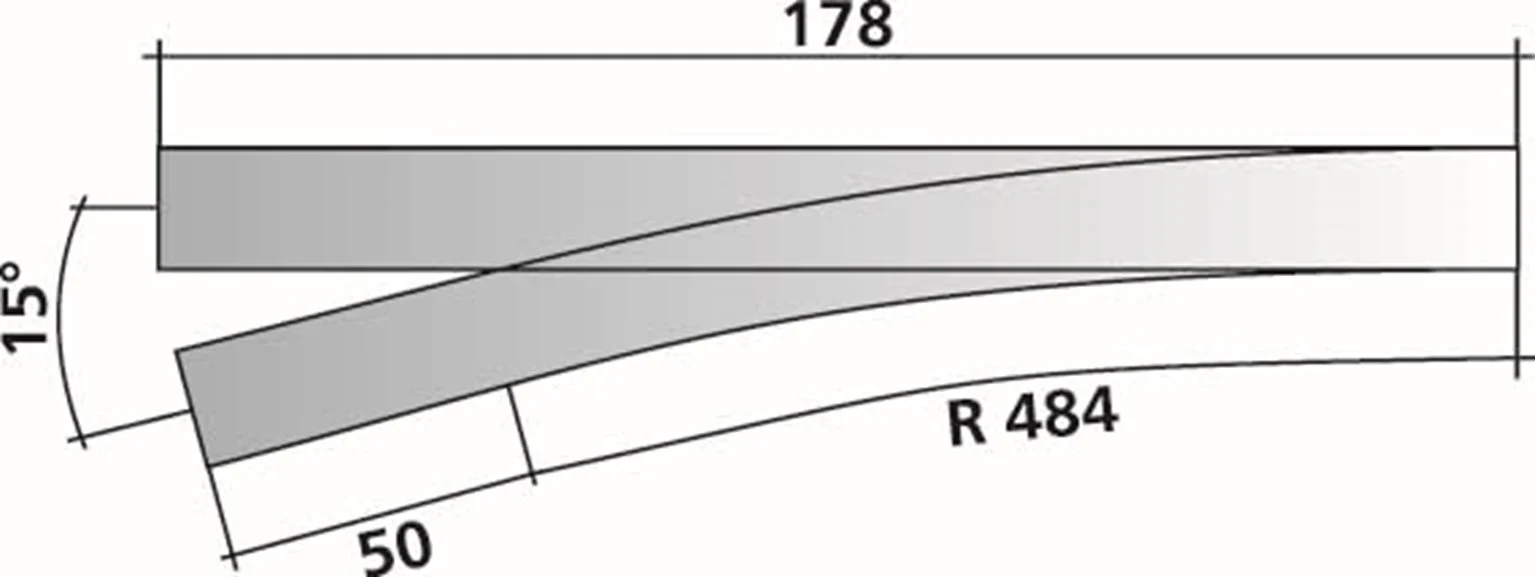 Tillig elite track : Right Standard Point HO 15° - Image 3