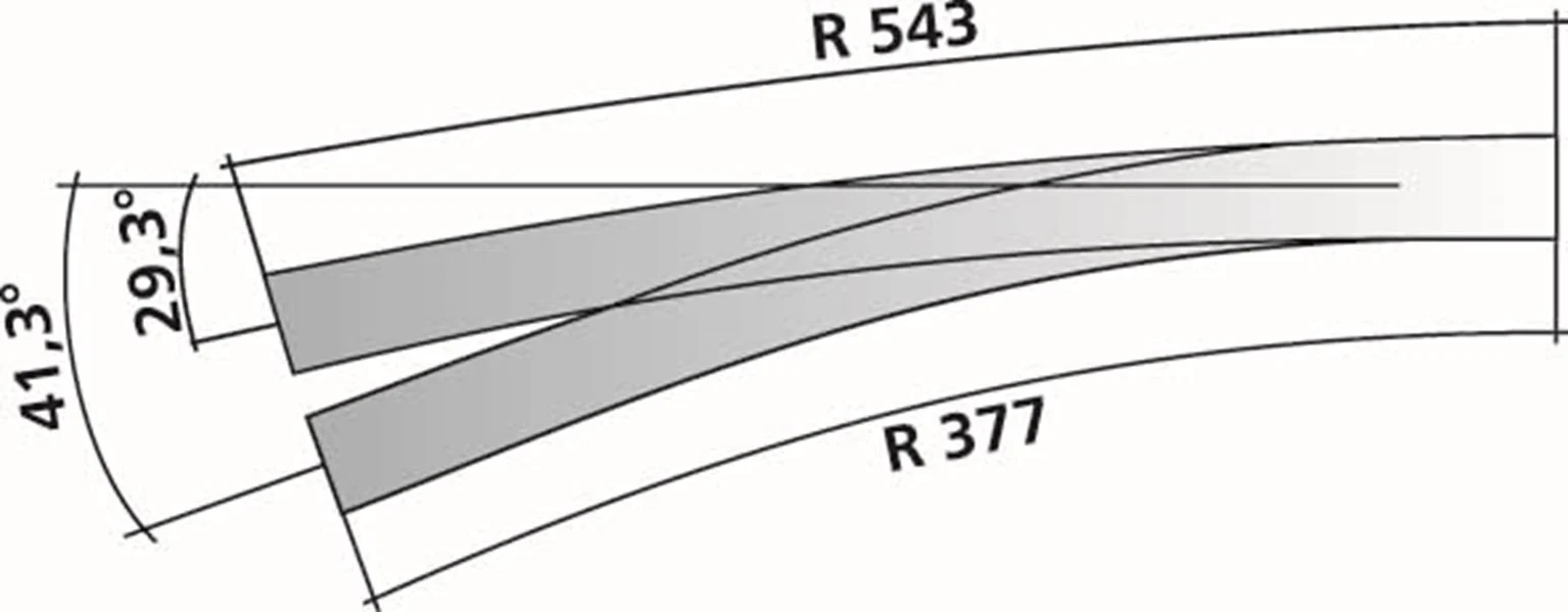 Tillig elite track : Left Curved Point HO Exit 9° and 12° - Image 3