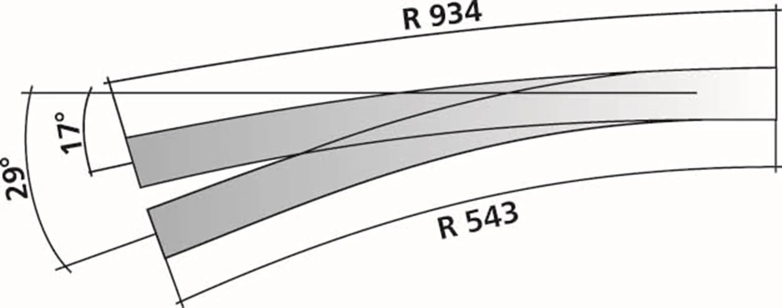 Tillig elite track : Left Curved Point HO Exit 9° and 12° - Image 3