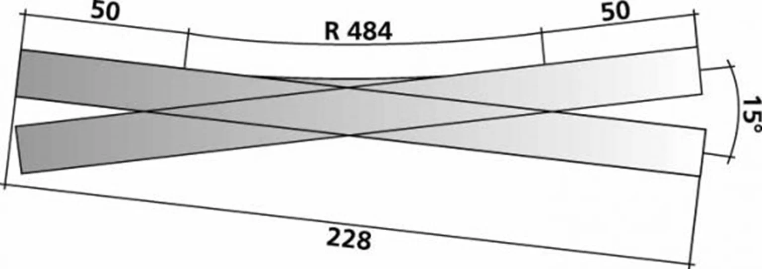 Tillig elite track : Single Slip HO 15° - Image 3