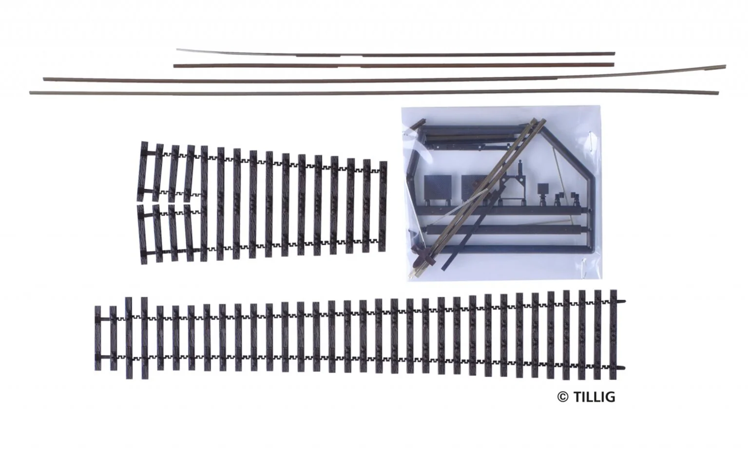 Tillig elite track : Kit flexi-points, frog angle 7°