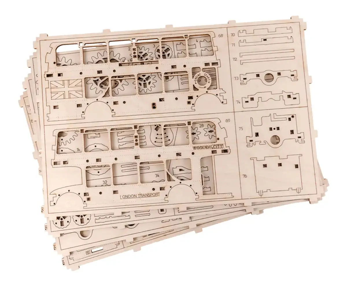 3D Wooden Bus Puzzle – London Bus - Image 6