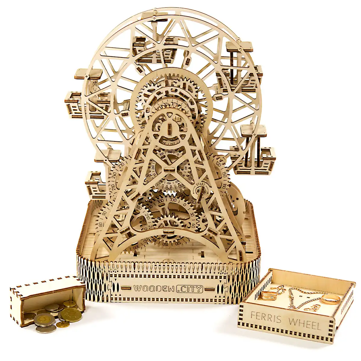3D Wooden Decoration Puzzle – Ferris Wheel - Image 4