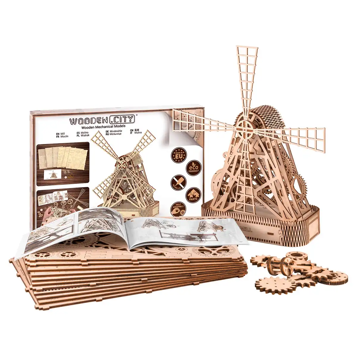 3D Wooden Puzzle – Windmill - Image 2
