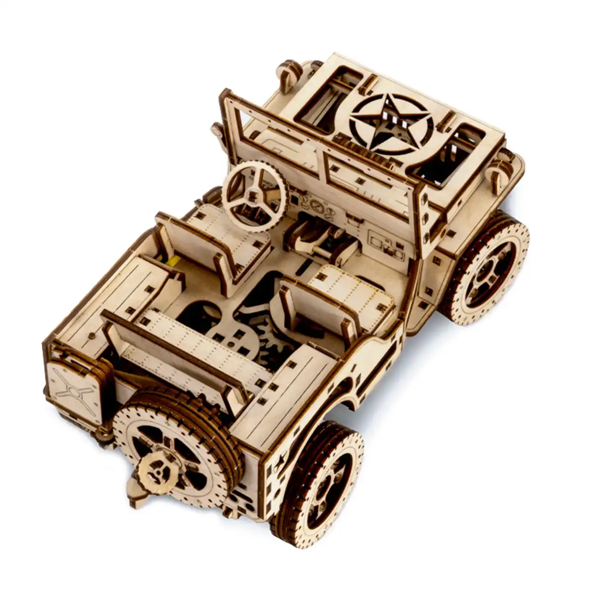 3D Wooden Car Puzzle – Car 4x4 - Image 5