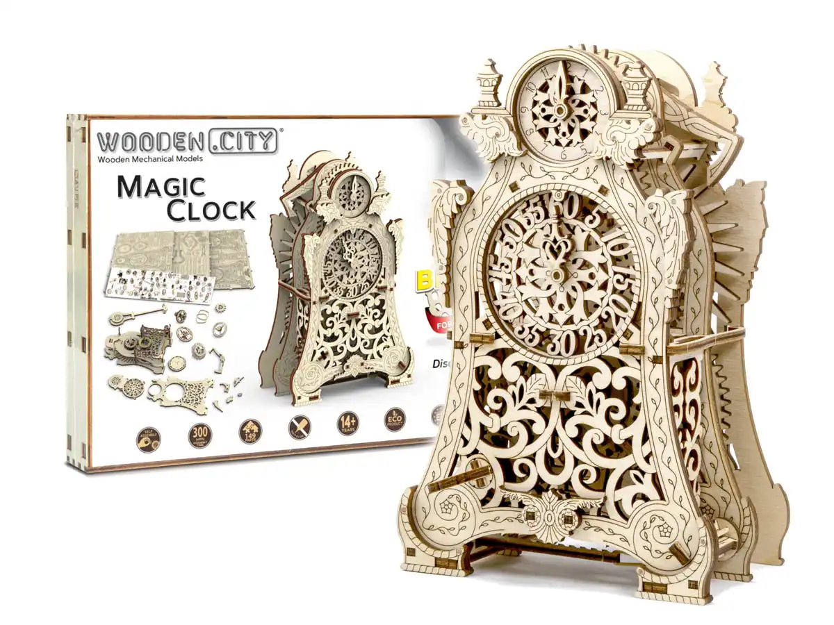 3D Wooden Clock Puzzle – Magic Clock