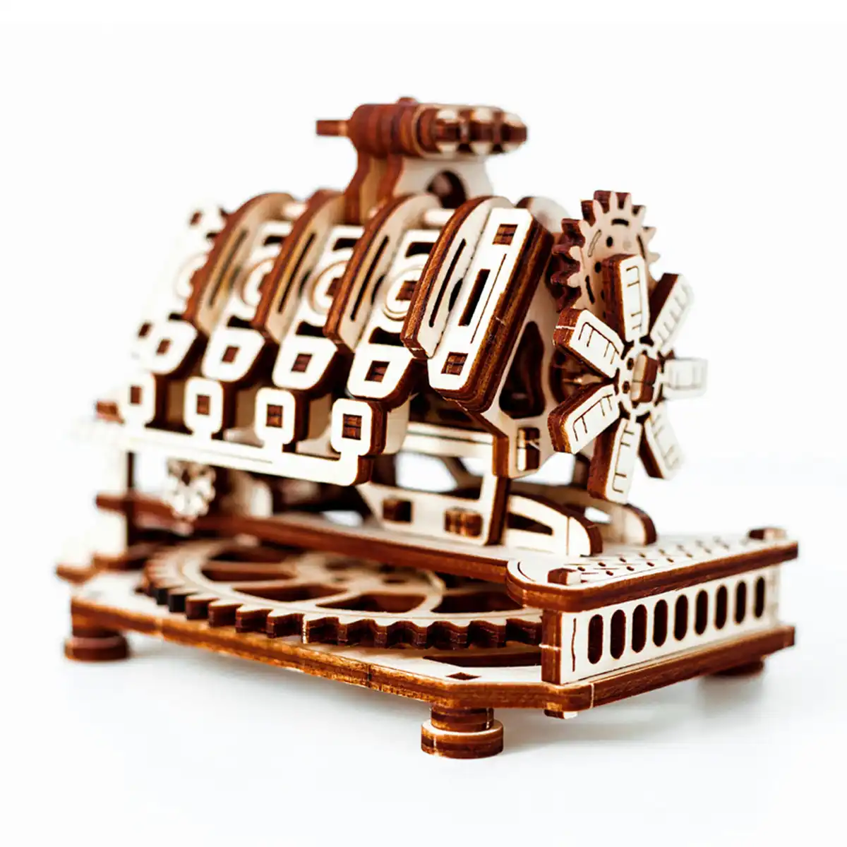 3D Wooden Mechanical Puzzle – V8 Engine - Image 5