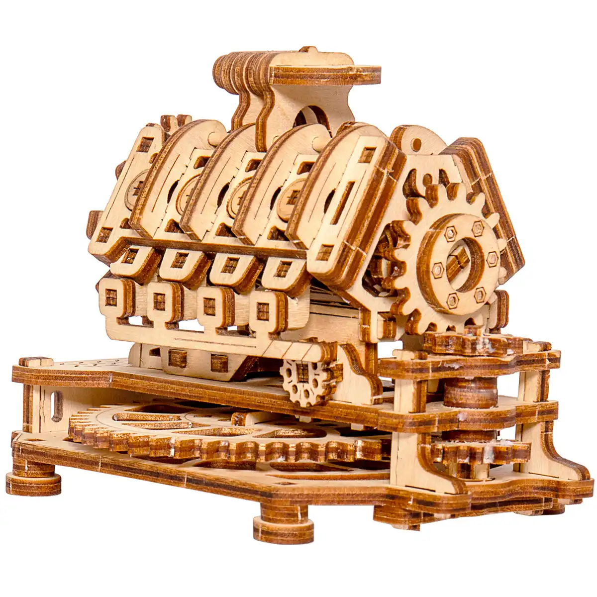 3D Wooden Mechanical Puzzle – V8 Engine - Image 7