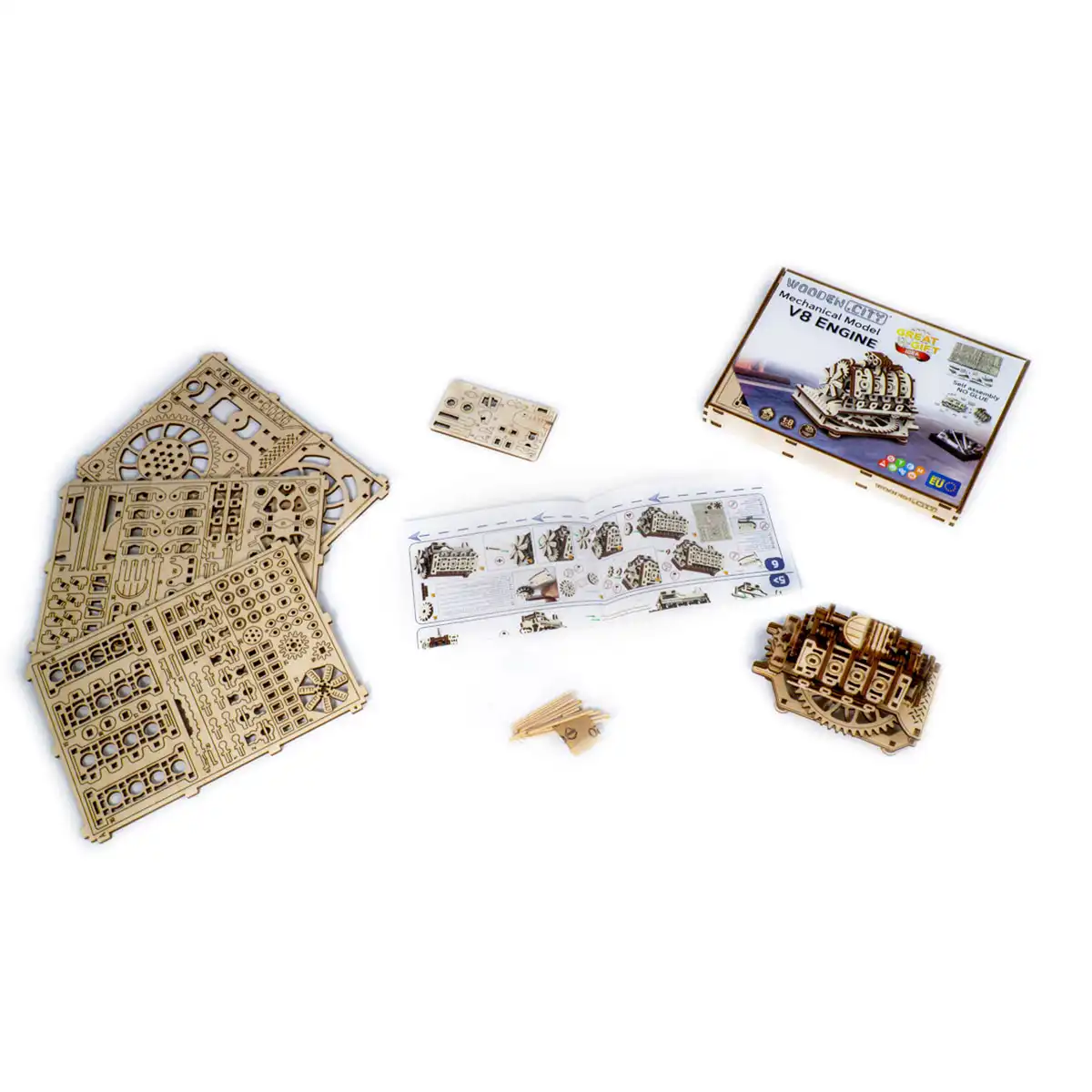 3D Wooden Mechanical Puzzle – V8 Engine - Image 8