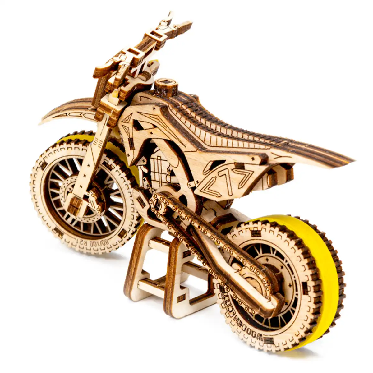3D Wooden Motorbike Puzzle – Motocross - Image 4