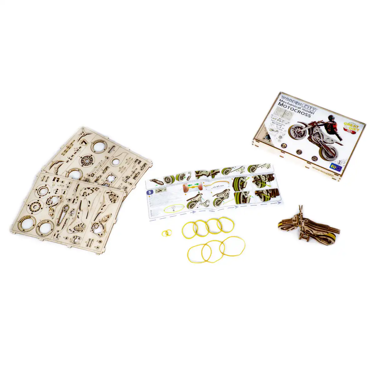 3D Wooden Motorbike Puzzle – Motocross - Image 7