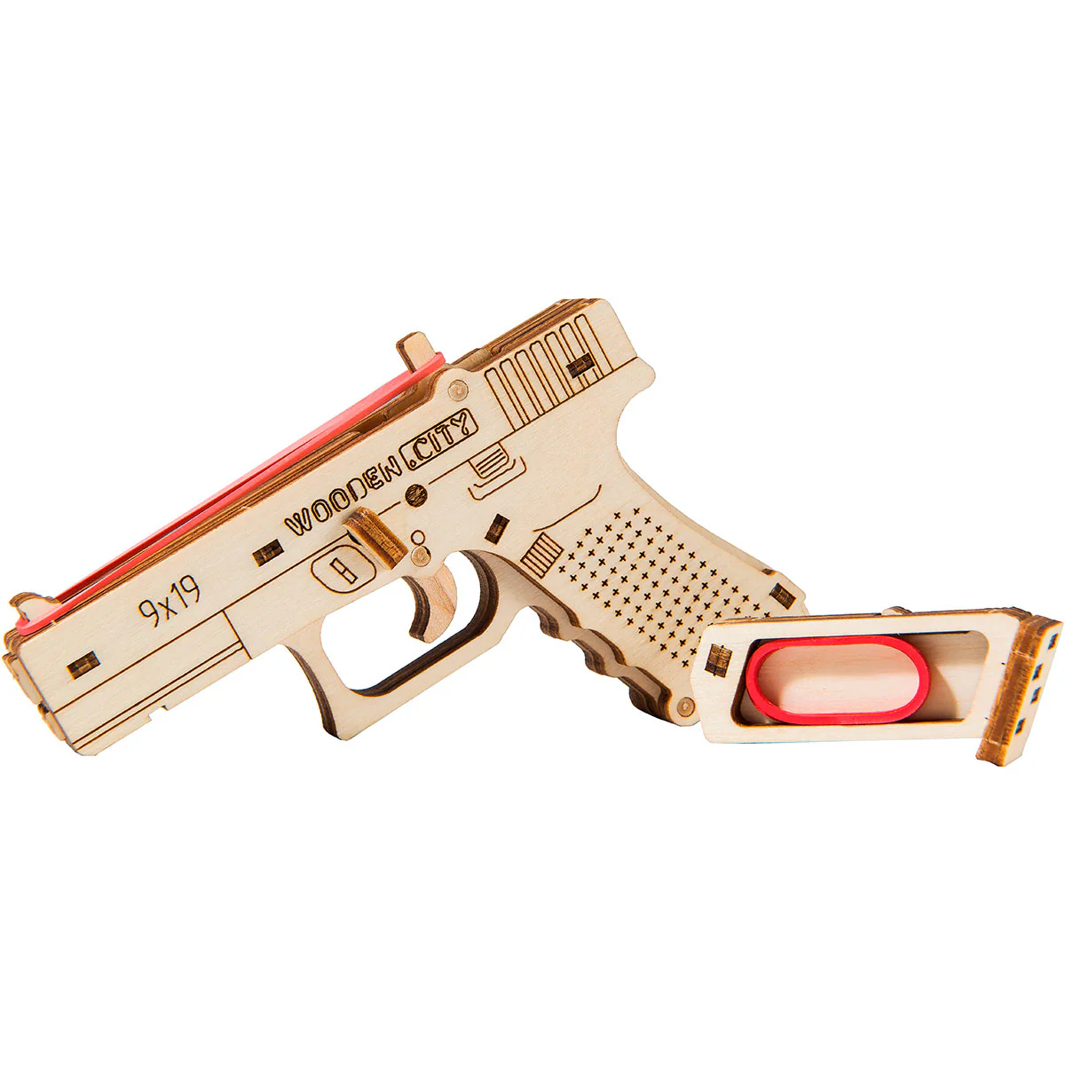 3D Wooden Gun Puzzle – The Guardian GLK-19 - Image 2
