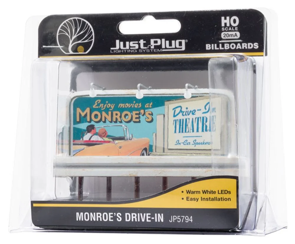 WJP5794 HO Monroe's Drive-In with LED Lights - Image 5