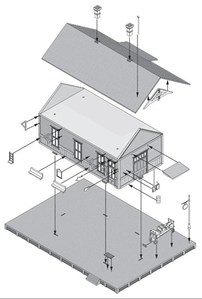 N Woodland Station Model Kit - Image 6