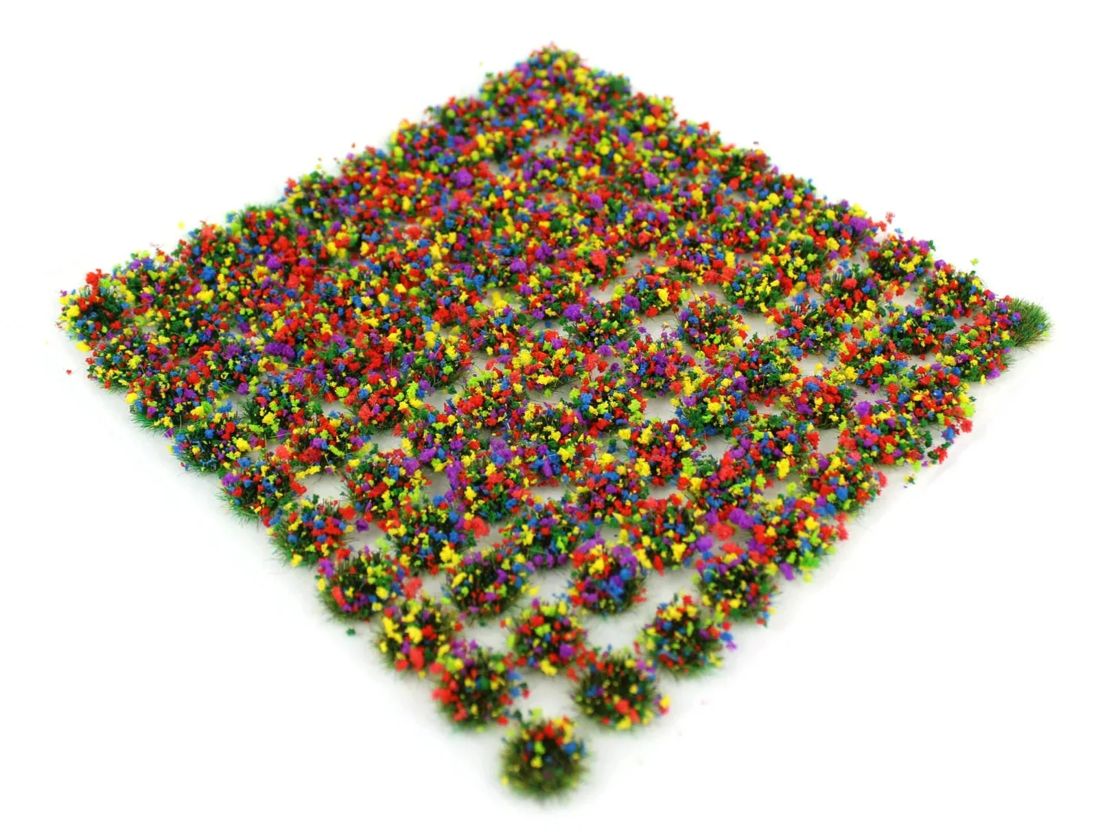 4mm Mixed Flower Self-Adhesive Static Grass Tufts x 100