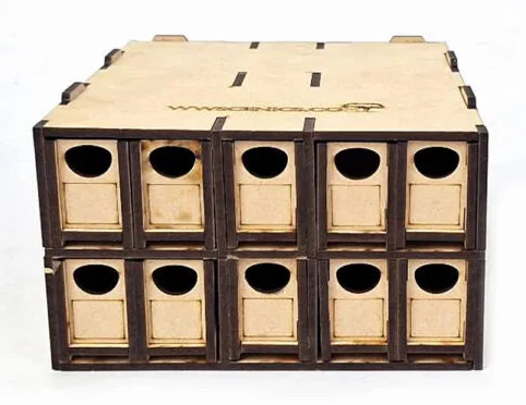 TT:120/OO9 Loco Storage Box - 10 Drawers - Image 3